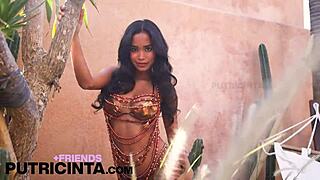 Putri cinta casually shows off her huge tits