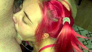 The nice slut gets a rough facefuck with sloppy deepthroat.