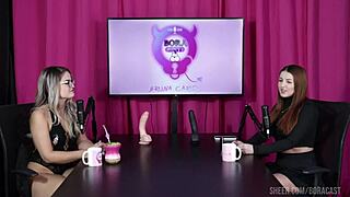 Latina Malu Paz in BDSM Domination with Blonde Bruna Carlos on Sheer Red