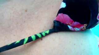 husband films wife playing with two guys at public hotel pool, karina and lucas 😈