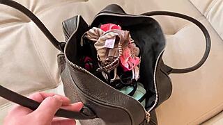 Stepsister Jerks My Cock With Her Panties! Cum On Tits!