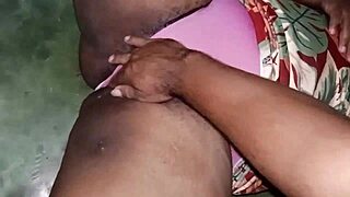 Chubby Stepson Teases Hairy Pussy With Masturbation