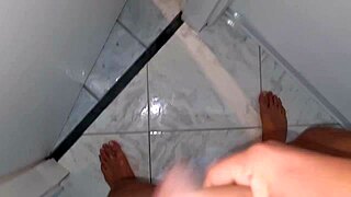 My friend in the shower, I couldn't resist her big ass.