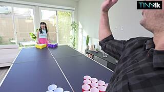 Julia James Loses Pong Game And Faces Consequences