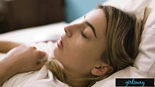 Kristen Scott licks her pussy while fantasizing about girls in solo play