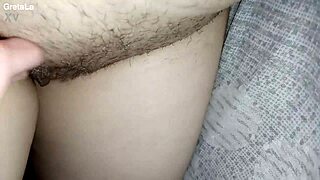 Gretala Descriptively Flashes Her Pussy Featuring Natural Regrowth