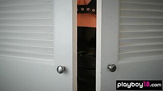 Pierced redhead la sirena 69 strips in slutty lingerie 😏