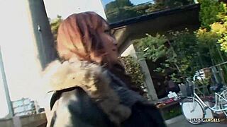 pretty asian girl gets picked up by a stranger and ends up getting her hairy pussy fucked hard in pov