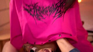 Step-Daughter Asked Her Step-Dad For Help To Heal Her Throat With A Cock, But It Got So Wet