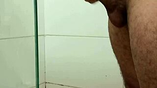 Rough masturbation while watching skinny wife with small waist