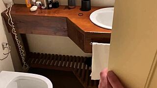 cute girlfriend gives sloppy deepthroat blowjob to friend, ending in cumshot.