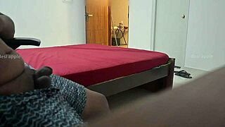 I’m so turned on watching this maid give a sneaky handjob to her owner.