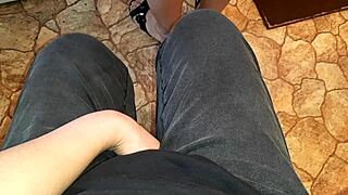 Jerking Off to Neighbor in Kitchen During Dinner Prep