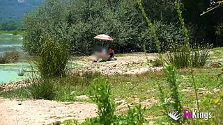 elena de la vega picks up guys for outdoor fun