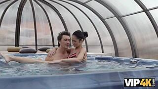 Happy Angie Satisfies Older Man's Sexual Needs