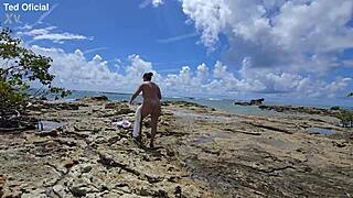 Young brazilian spreads shaved pussy for muff diving and blowjob in morro de sao paulo.