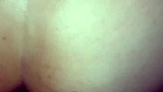 Deep anal exploration with creampie