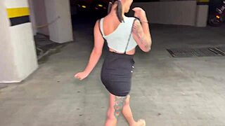 Colombian Pornstar's Rough Anal Fucking, Creampie, and Squirting in Mall Parking
