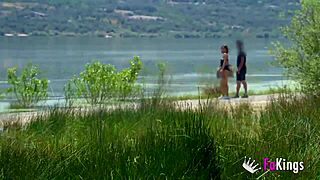 elena de la vega picks up guys for outdoor fun