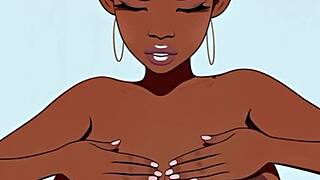 laine's big tits bouncing in toon webcam animation