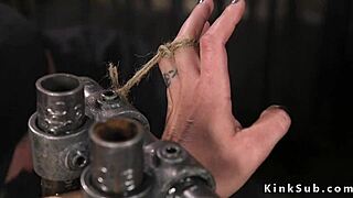 Small Tits Sub Endures Strict Bondage Whipping