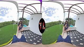 Latina gets tight ass fucked in VR reality