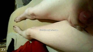 Shemale Cum on Legs and Feet