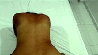 Latina bent over in doggystyle position.