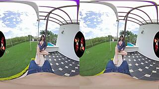 Latina gets tight ass fucked in VR reality