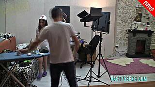 nurse seductive photoshoot in hospital