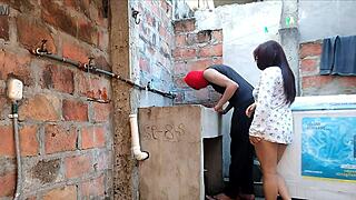 Neighbor With Nothing On Under Her Nightgown Her Pink Pussy Is Visible