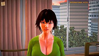 redhead teen in my new family 450 plays erotic game with big tits.