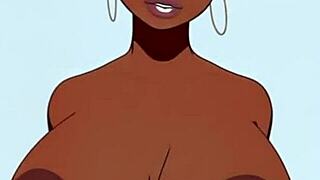 laine's big tits bouncing in toon webcam animation