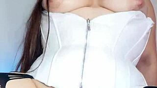 My wife's best friend masturbates secretly, recording for me while craving cock. She loves her big tits and huge cameltoe.