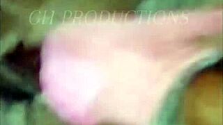 i stretched her pussy and ass before fucking her hard and cumming on her big ass