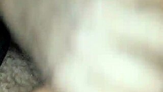 she uses a toy in her mouth for a blowjob-like masturbation session.