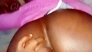 i stretched her pussy and ass before fucking her hard and cumming on her big ass