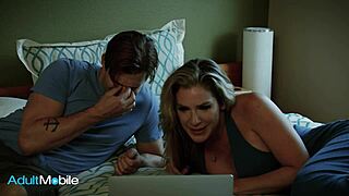 Busty MILF Kayla Paige fucks stepdaughter's boyfriend