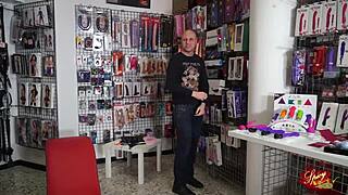 Agatha Fox gets fucked in the sexy shop by Captain Eric