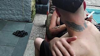 stepmother seduces stepson with huge ass while virgin brother spies public sex