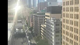 Caught filming ebony granny wife's wet pussy under skirt