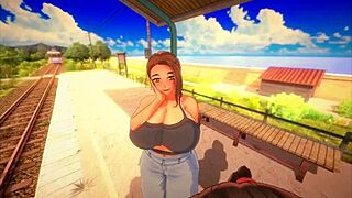 rural visit turns into big tit anime adventure