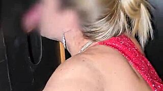 the cuckold takes me to inner club for gloryhole fun