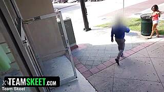 bulgarian woman in outdoor shop punished by police for fake pregnancy