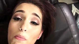 Teen rides huge dildo while sucking stepbro's banana 🍌