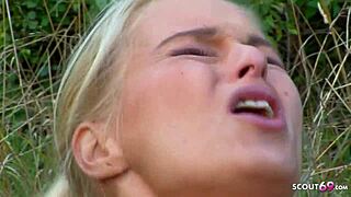 Skinny Teen Seduces into Anal DP Threesome Passion