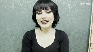 Goth Mavis Dracula seduces you to fuck her pussy and cum on feet!