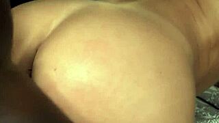 Naughty bbc geenie rides black cock moaning in spooning sex