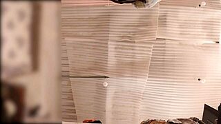 No Panties Under Skirt As Secretary Bends Over Folding Clothes In Hidden Cam