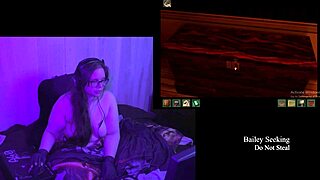 Big Tits Brunette BBW Plays Naked In Secrets Can End Remaster!